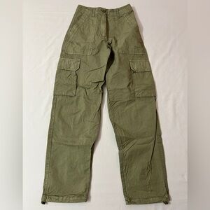 KITH Women Evans Cotton Nylon Utility Pant Pants Cargo Straight Leg Green Olive